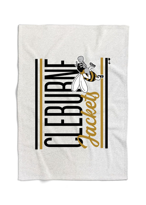 Cleburne Cheer - Cleburne Jackets Macot Sweatshirt Blanket (SPIRIT1026-SSBLANKET)