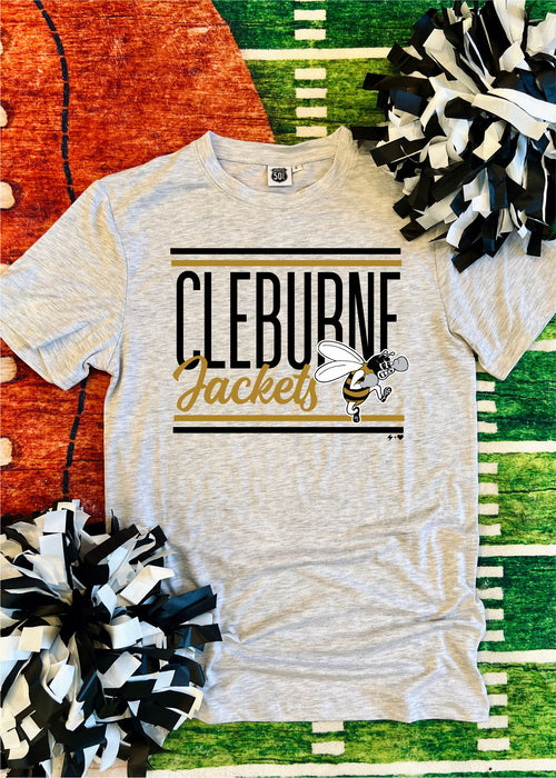 Cleburne Cheer - Cleburne Jackets Macot Tee Shirt (SPIRIT1026-SUB-TEE)