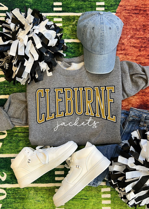 Cleburne Cheer - Varsity Clerburne Jackets Crew Sweatshirt (SPIRIT1081-DTF-SS)