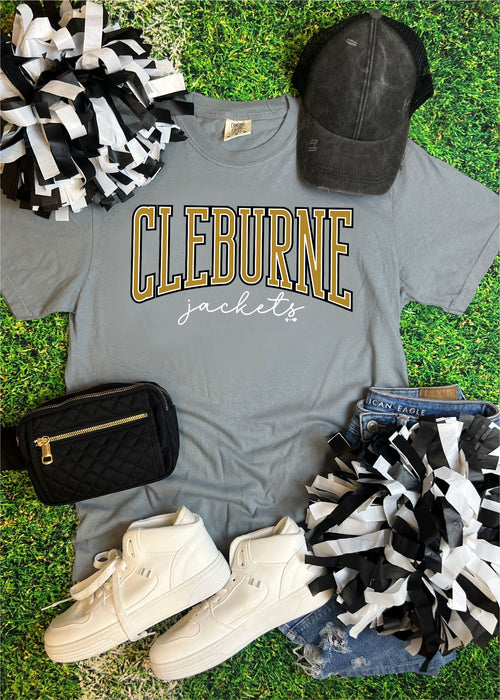 Cleburne Cheer - Varsity Clerburne Jackets Tee Shirt (SPIRIT1081-DTF-TEE)