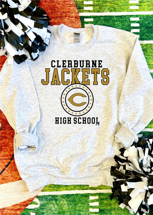 Cleburne Cheer - Allstar Cleburne Jackets Crew Sweatshirt (SPIRIT1113-DTG-SS)