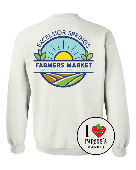 ES Farmer's Market - White Sweatshirt Front and Back (ESFM1014-DTG-SS)