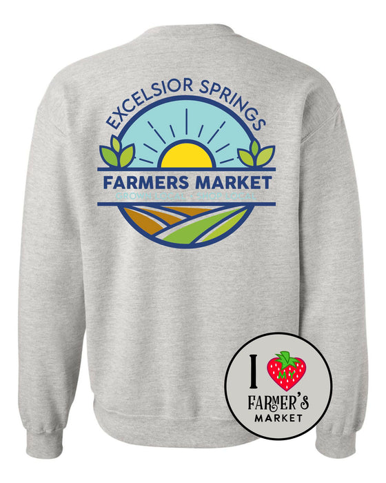 ES Farmer's Market - Ash Sweatshirt Front and Back (ESFM1018-DTG-SS)