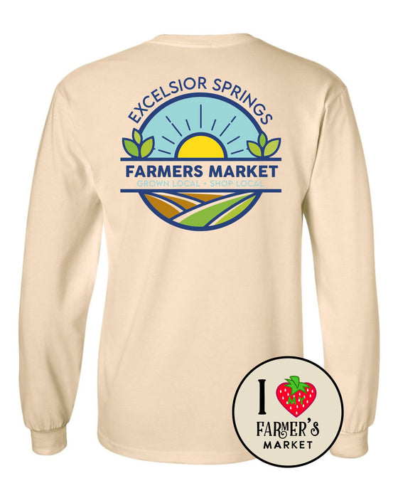 ES Farmer's Market - Natural Long Sleeve Front and Back (ESFM1026-DTG-LST)
