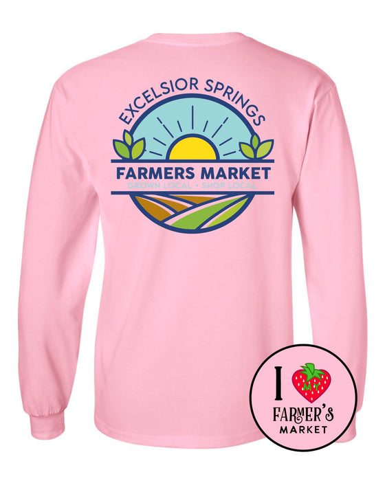 ES Farmer's Market - Light Pink Long Sleeve Front and Back (ESFM1032-DTG-LST)