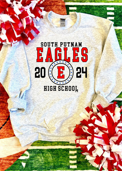 South Putnam - Old School Vintage Eagles Crew Sweatshirt (SPIRIT1113-DTG-SS)