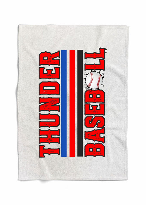 Thunder Baseball - Thunder Baseball Stripes Sweatshirt Blanket (BASEBALL1007-SSBLANKET)