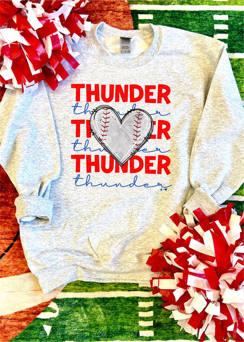 Thunder Baseball - For the Love of Thunder Crew Sweatshirt (BASEBALL1019-DTG-SS)