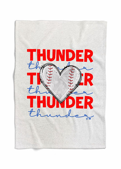 Thunder Baseball - For the Love of Thunder Sweatshirt Blanket (BASEBALL1019-SSBLANKET)