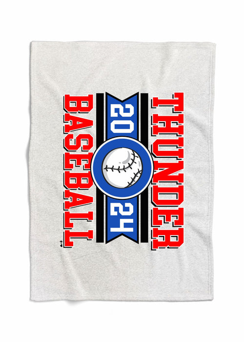 Thunder Baseball - Thunder Baseball 2024 Sweatshirt Blanket (BASEBALL1022-SSBLANKET)