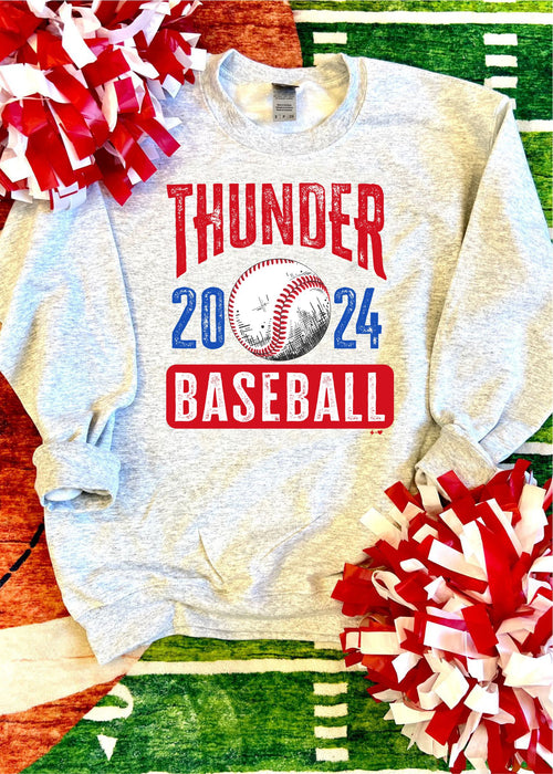 Thunder Baseball - Classic Thunder Baseball Crew Sweatshirt (BASEBALL1024-DTG-SS)