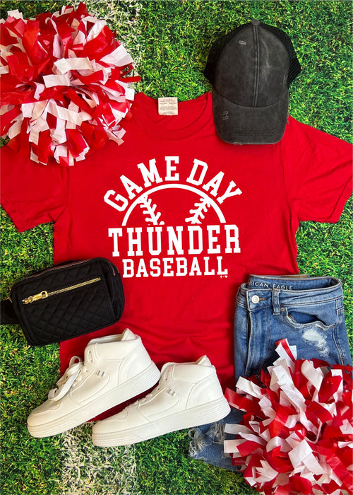 Thunder Baseball - Arched Game Day Tee Shirt (BASEBALL1047-DTF-TEE)